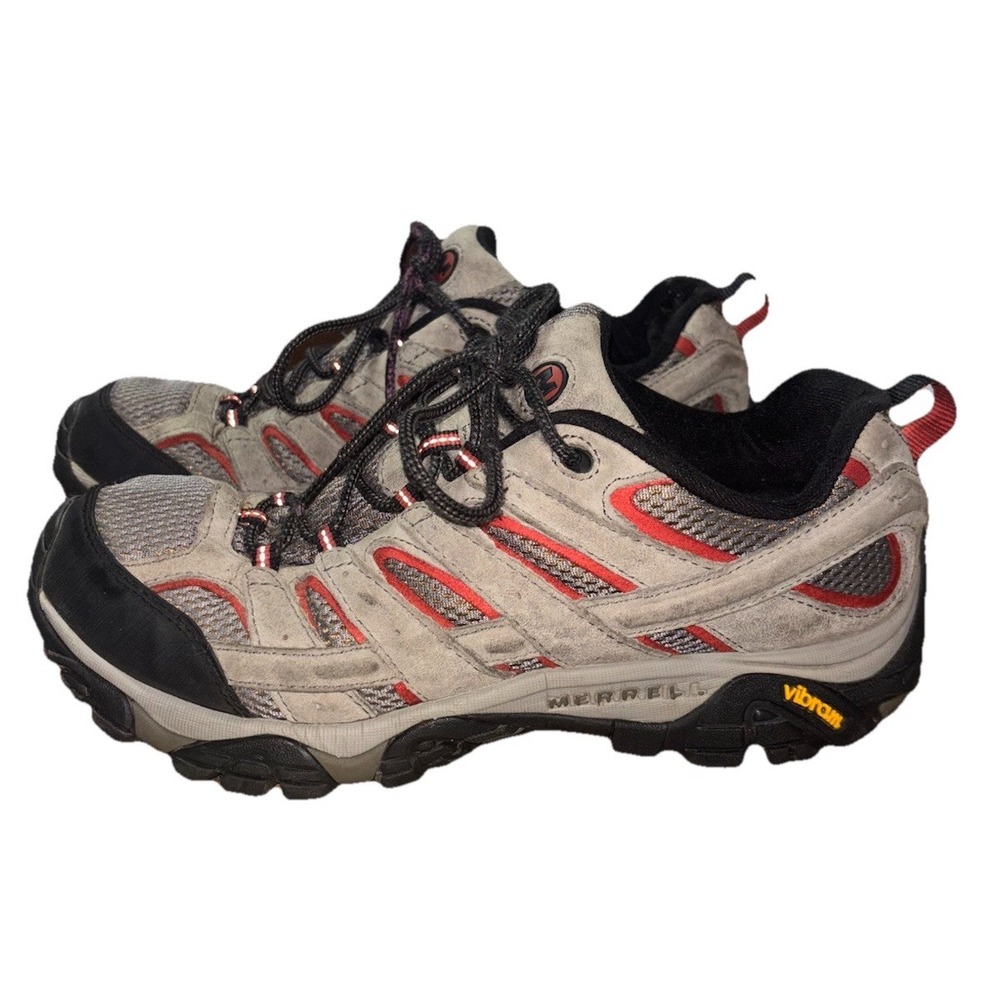 Merrell Moab 2 Vent Men 11.5 Charcoal Grey Hiking Shoes Low Suede Vibram J08023
